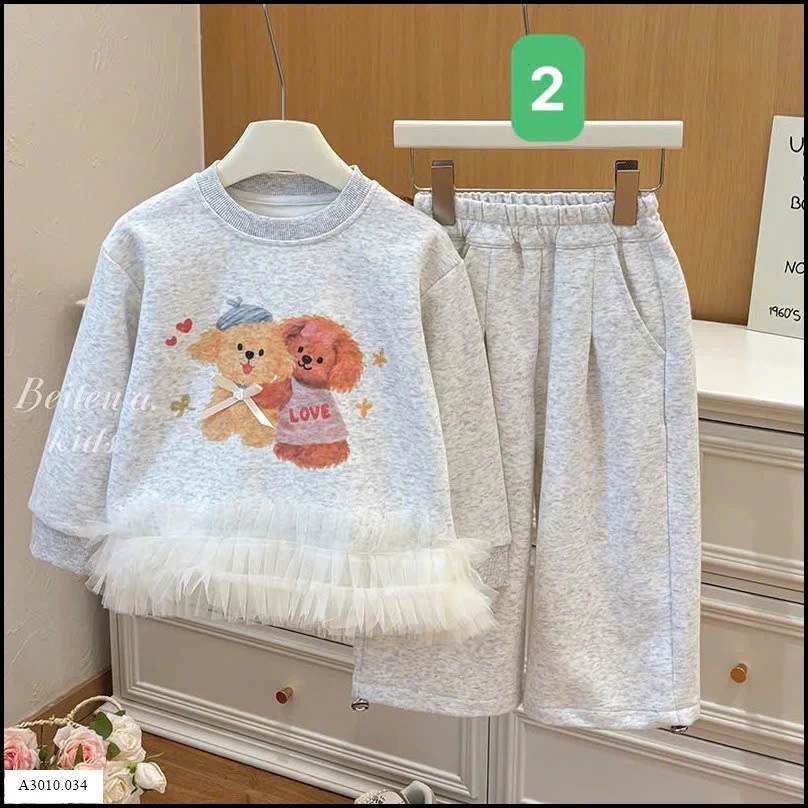 BỘ NỈ XINH BÉ GÁI   Giá sỉ 155ka