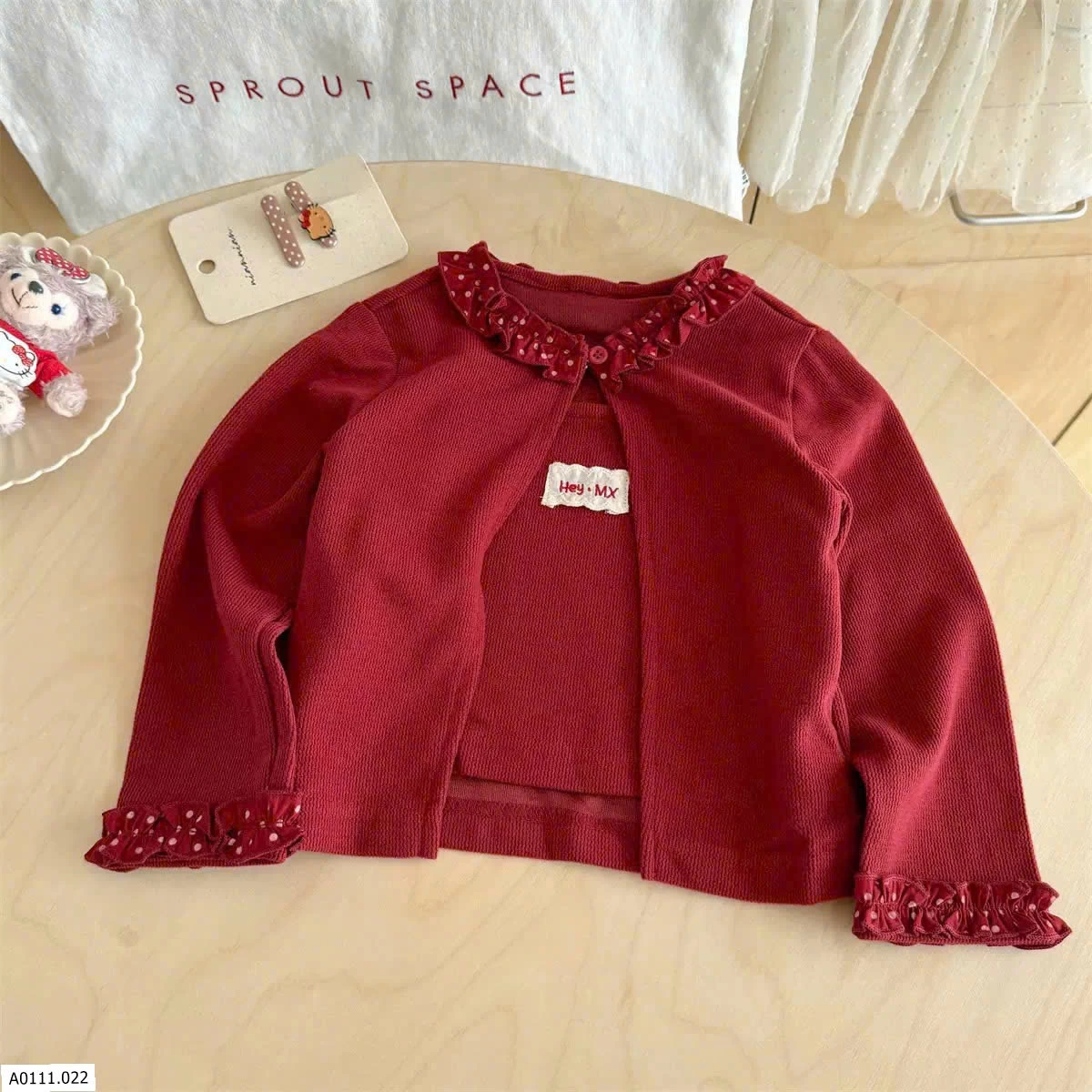 ÁO CARDIGAN ĐỎ BÉ GÁI NINGLI   Giá sỉ 113k
