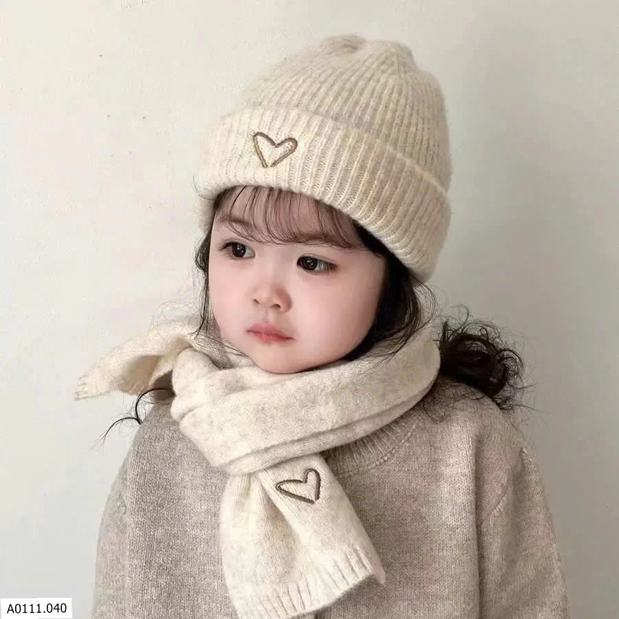 SET MŨ + KHĂN LEN CHO BÉ   Giá sỉ 55k