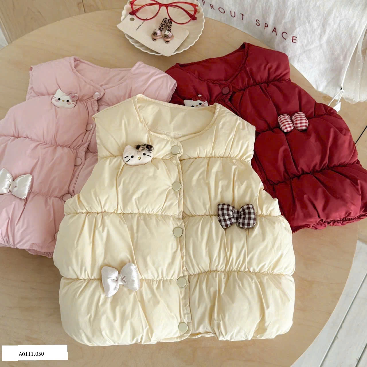 ÁO GILE PHAO HELLO KITTY BÉ GÁI   Giá sỉ 160k