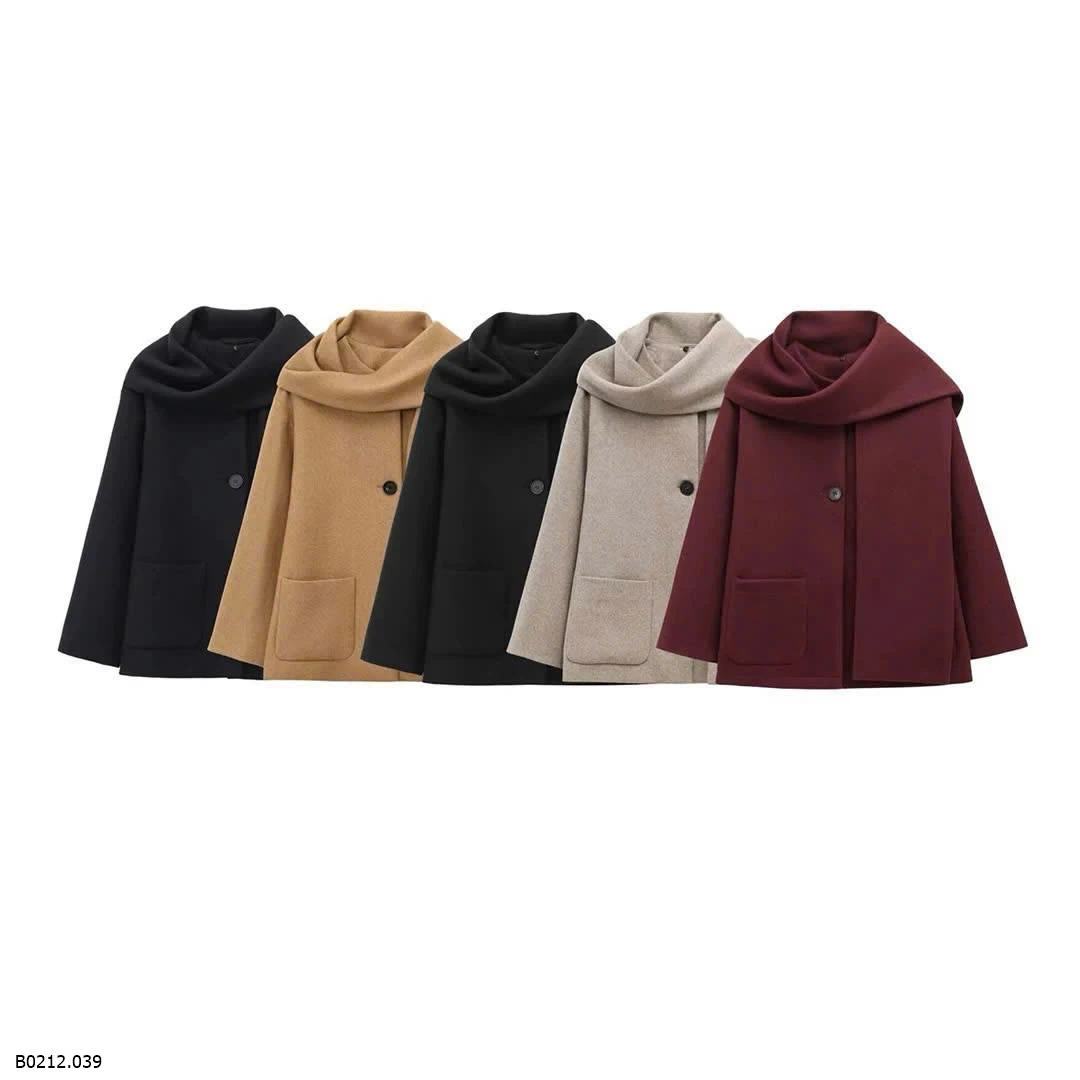 ÁO KHOÁC DẠ KÈM KHĂN   Giá sỉ 265k