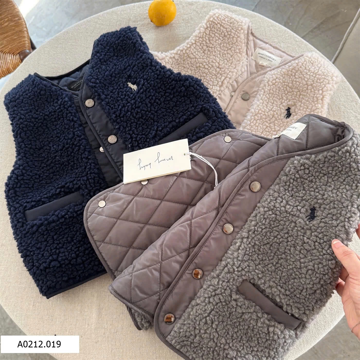 GILE LÔNG CỪU THÊU NGỰA  CHO BÉ  Giá sỉ 145k