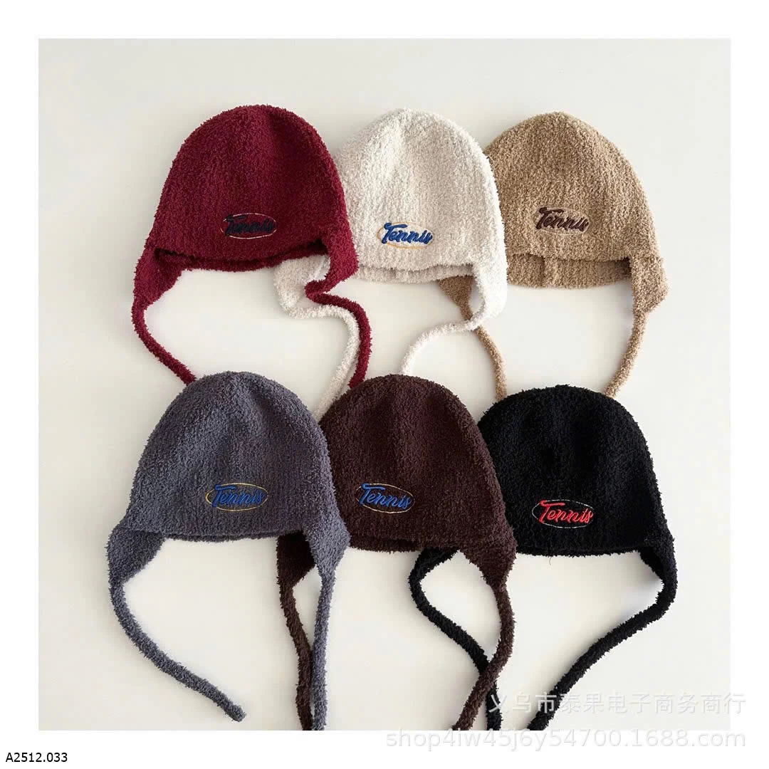 MŨ LEN THÊU CHỮ CHO BÉ Giá sỉ 93k