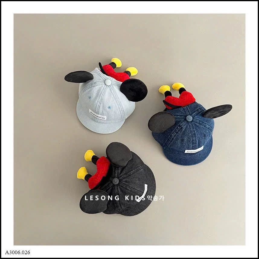 Mũ lưỡi chai MICKEY  Sỉ giá 76k