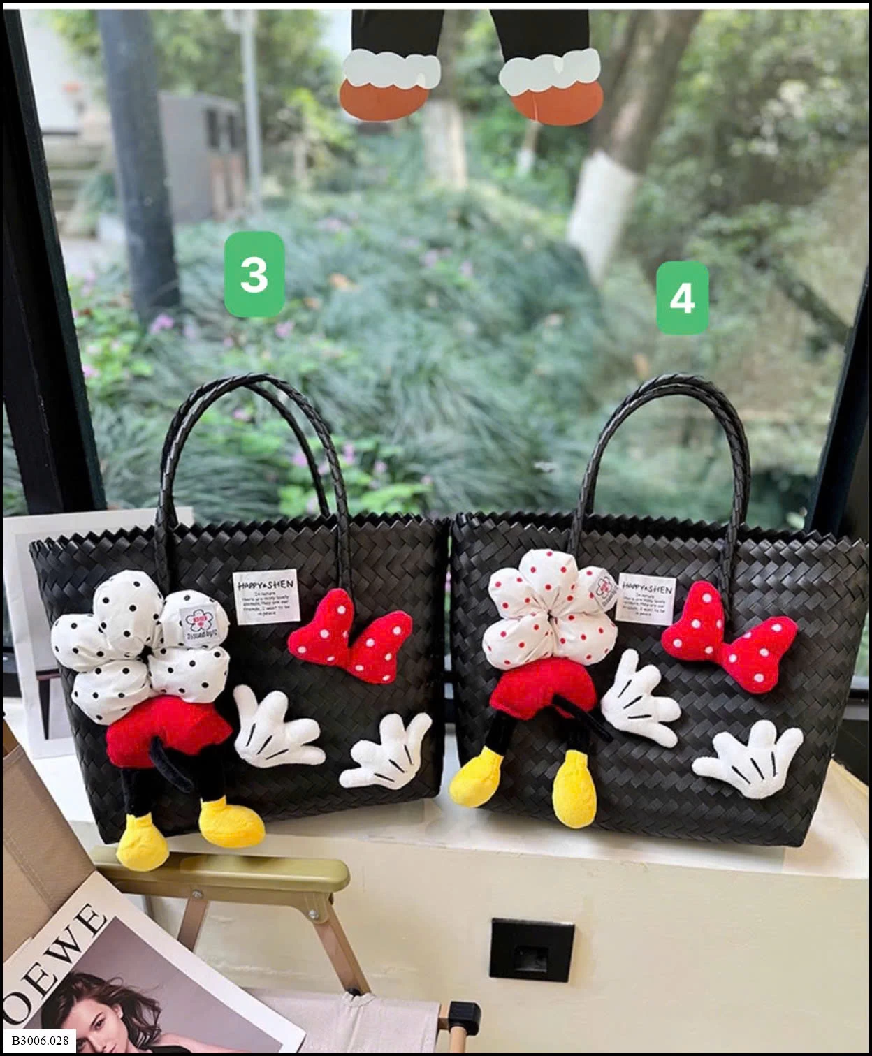 TÚI XÁCH MICKEY  Sỉ giá số 1,2: 144k  số 3,4: 173k 