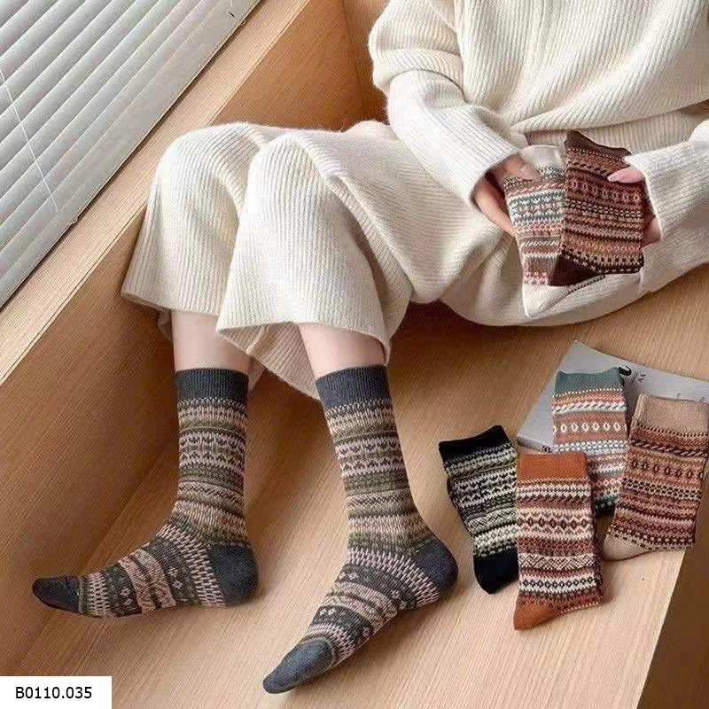 SET 7 ĐÔI TẤT THỔ CẨM TUTU CHO NỮ   Giá sỉ 66k/set