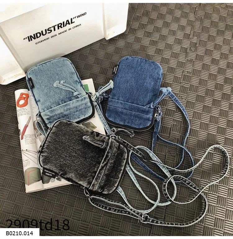  TÚI ĐEO ĐIỆN THOẠI DENIM RÁCH    Giá sỉ 110k