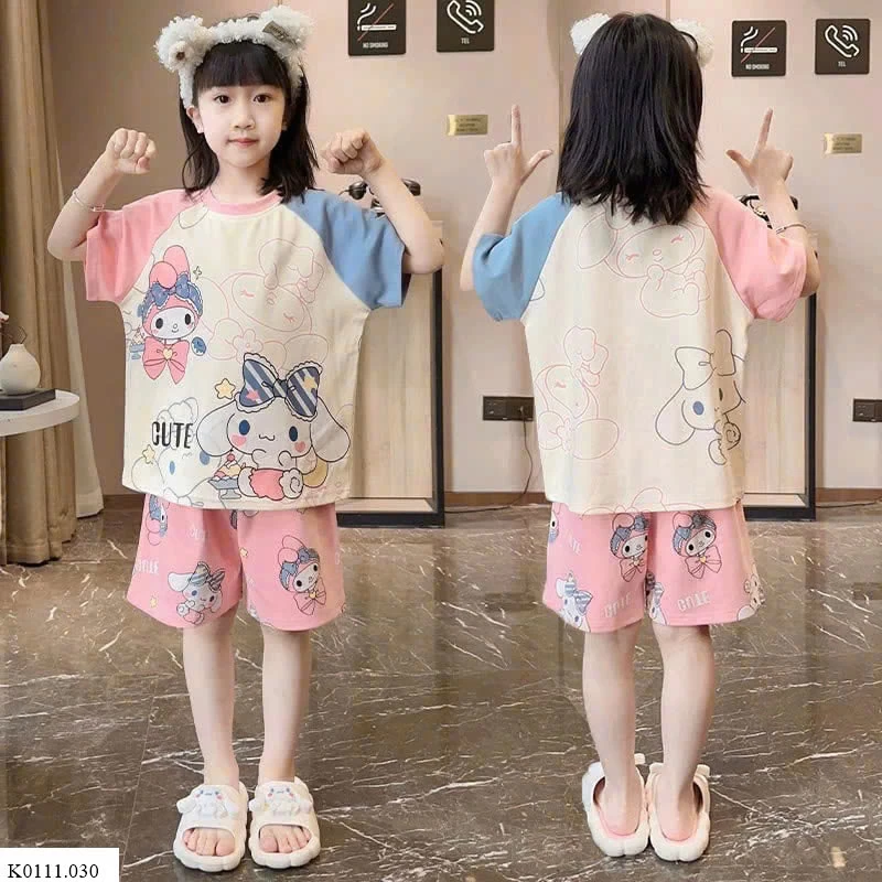 BỘ COTTON NGẮN TAY BÉ GÁI SIZE ĐẠI  Giá sỉ như sau: Sz 8-16 :129k Sz S M L XL :149k