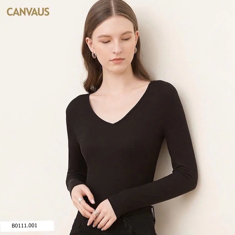 Áo cổ chữ V CANVAUS mùa thu   Giá sỉ 150k