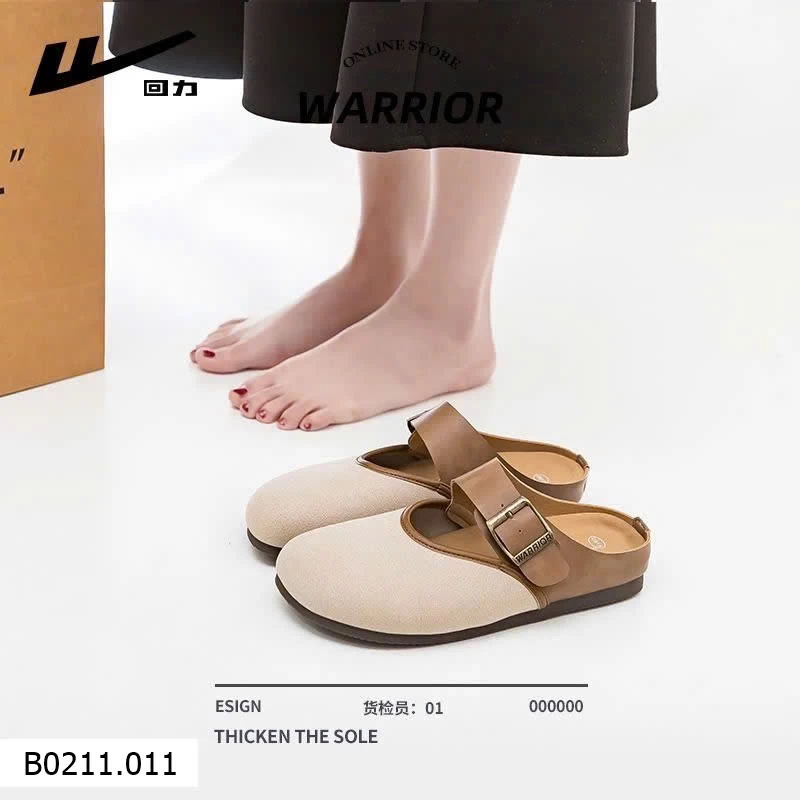 DÉP MULE WARRIOR PHỐI KHÓA KIM LOẠI   Giá sỉ 225k