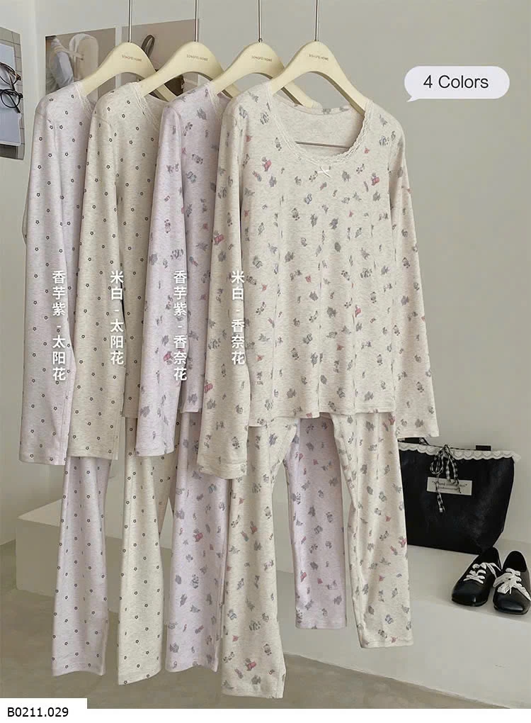 BỘ THU ĐÔNG HOA NHÍ PHỐI REN   Giá sỉ 180k