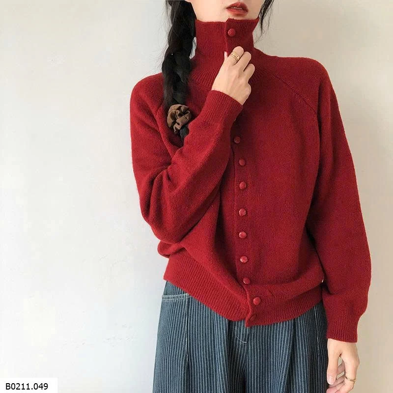 CARDIGAN CỔ CAO DÁNG RỘNG  Giá sỉ 140k