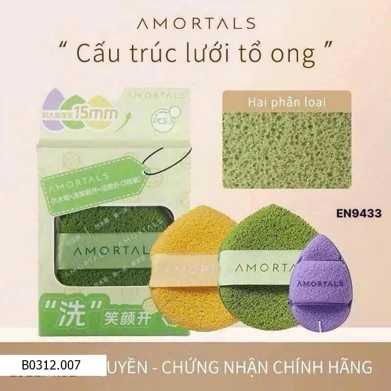 SET 3 MÚT BỌT BIỂN RỬA MẶT AMORTALS  Giá sỉ 50k