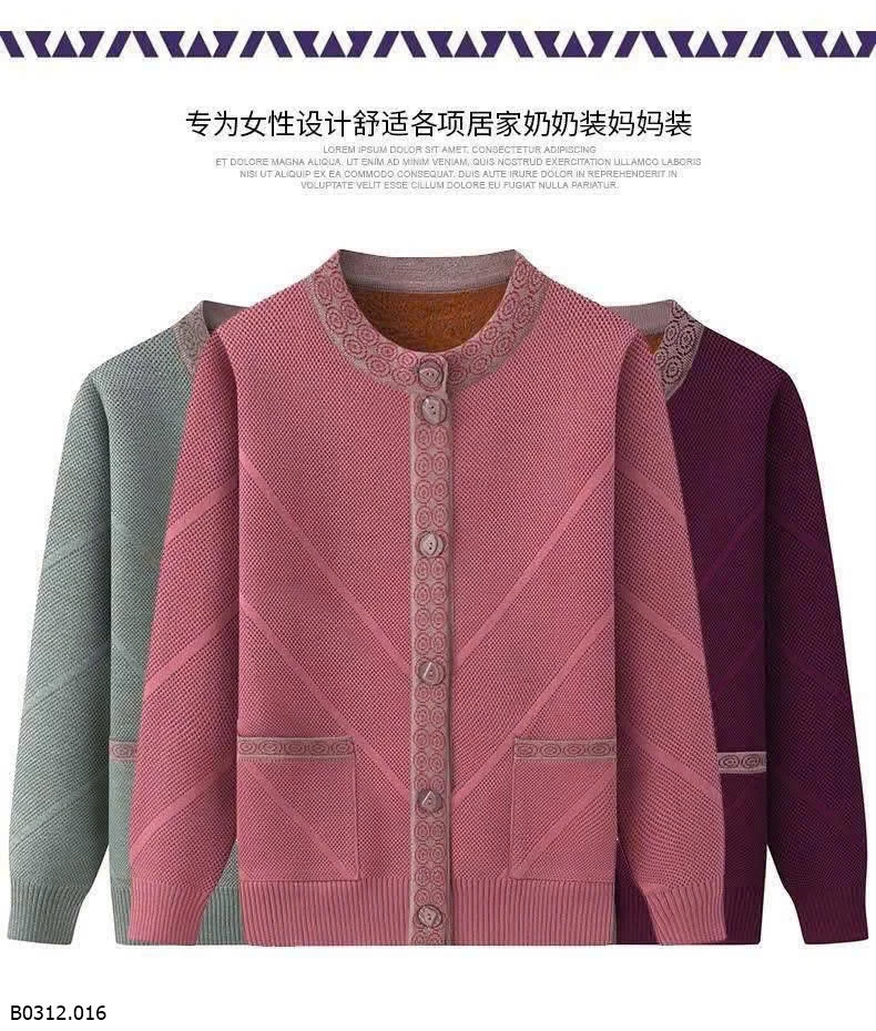 ÁO LEN TRUNG NIÊN HỌA TIẾT Giá sỉ Thường #160k - Lót #205k