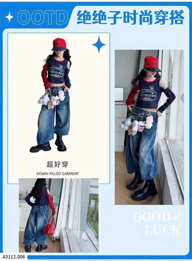 ÁO CRT & QUẦN JEAN SUÔNG BG Giá sỉ áo: 150k quần: 220k