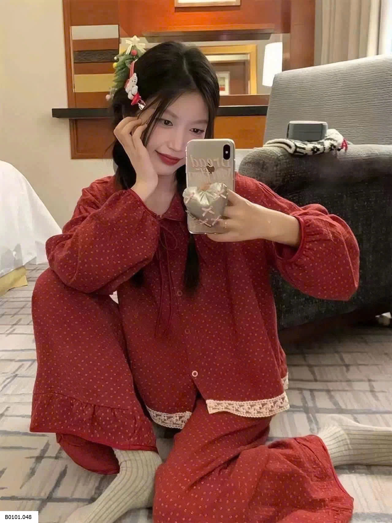 PIJAMA ĐỎ   Giá sỉ 140k