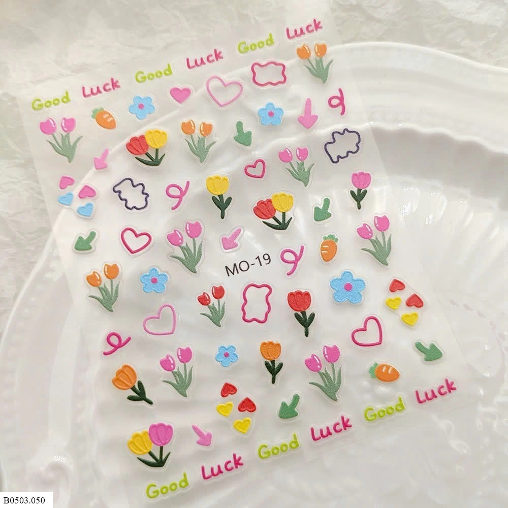 SÉT 6 TẤM STICKER DÁN MÓNG Sỉ 43k/ 1 sét 6 tấm mix mẫu