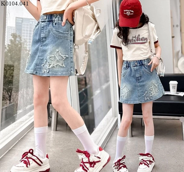 QUẦN SHORT JEAN GIẢ VÁY BÉ 135K/C