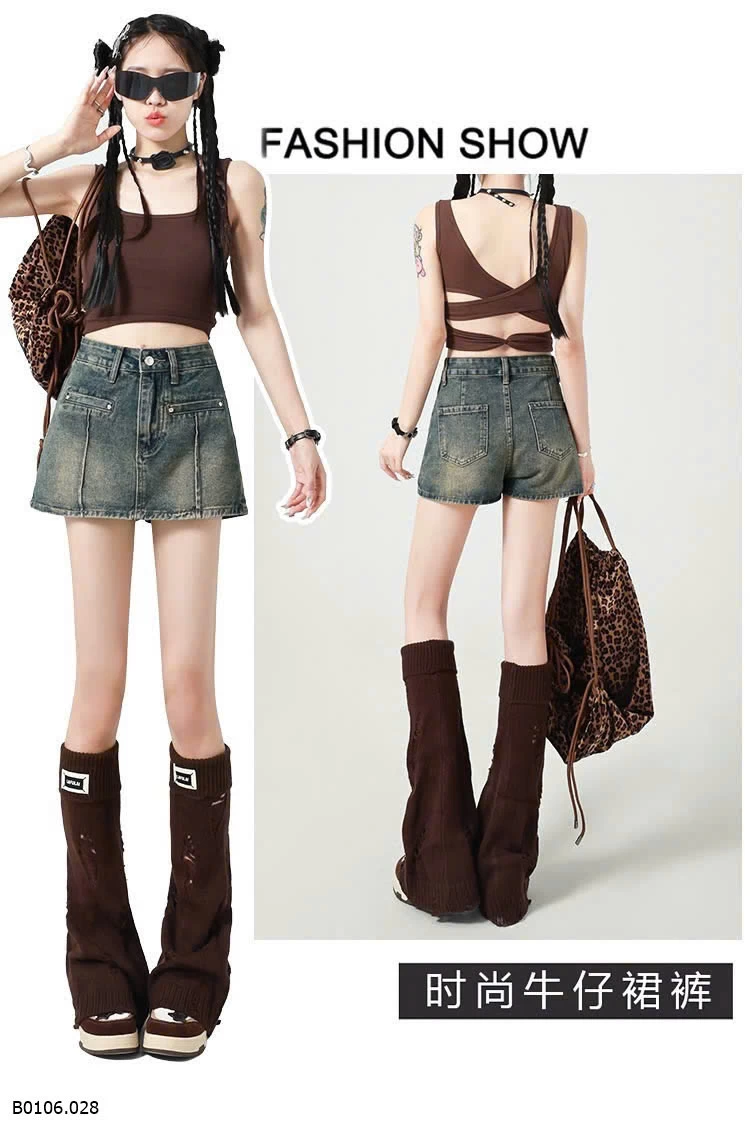 QUẦN JEAN GIẢ VÁY   Sỉ 125k