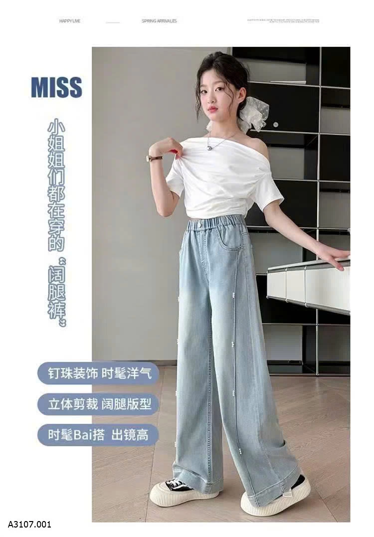 QUẦN JEAN SUÔNG MẪU MỚI BÉ GÁI Sỉ 114k