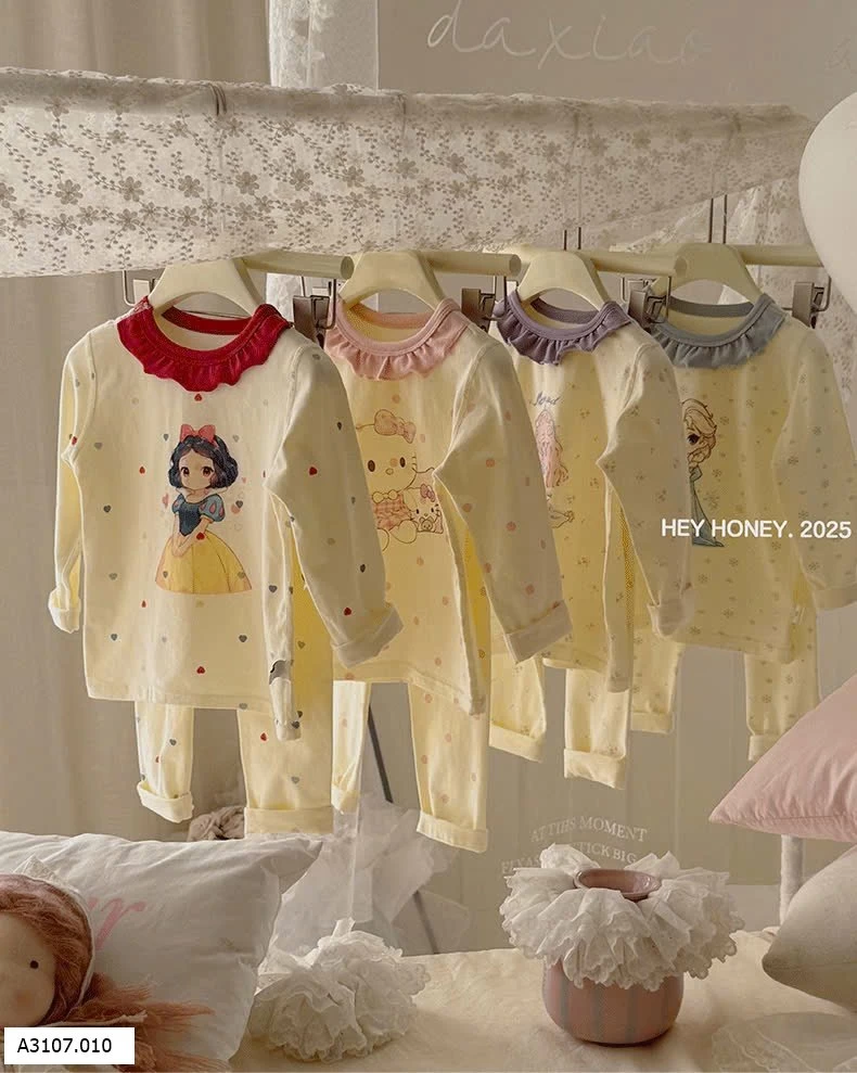 BỘ DÀI TAY HOẠT HÌNH HEY.HONEY BG Sỉ giá  sz 90-110: 120k sz 120-130: 131k  sz 140-150: 141k 