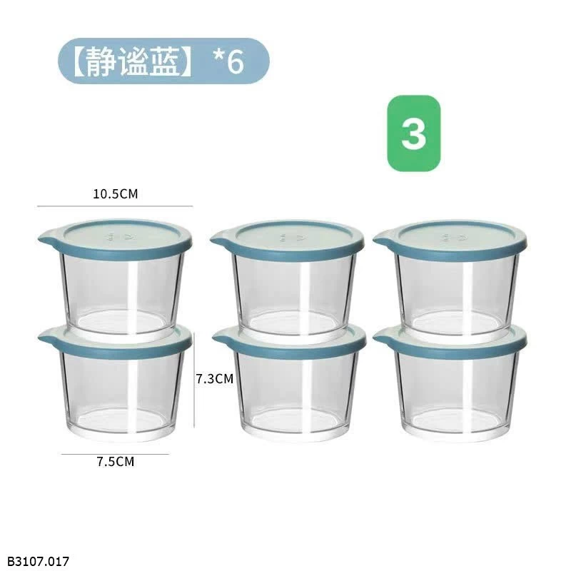 SET 6 LỌ THUỶ TINH ĐỰNG THỰC PHẨM Sỉ giá 86k/set 6 hũ