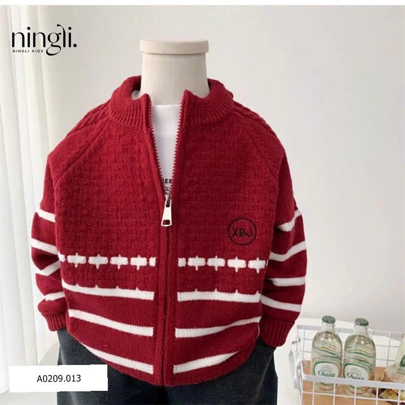 ÁO KHOÁC LEN KẺ ĐỎ Giá sỉ 175k