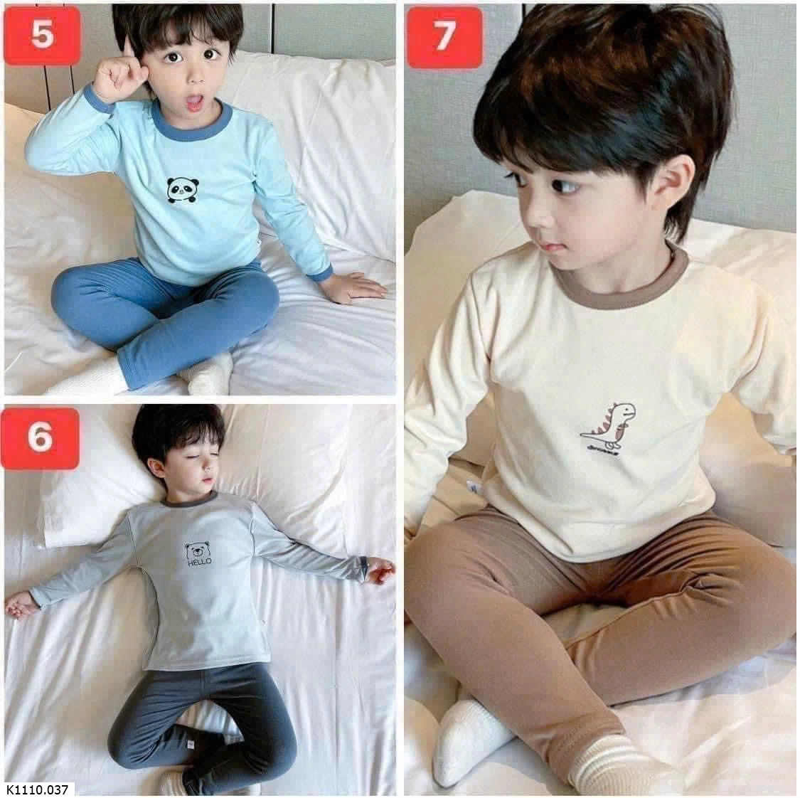 Bộ cotton xuất hàn Giá sỉ như sau: sz 80-120: 66k/1b