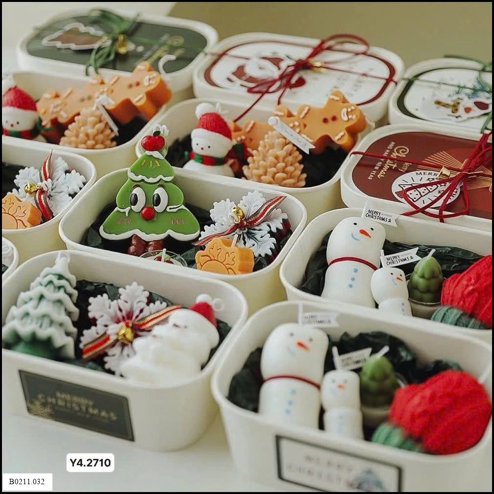 HỘP QUÀ NẾN DECOR NOEL  Giá sỉ 85k