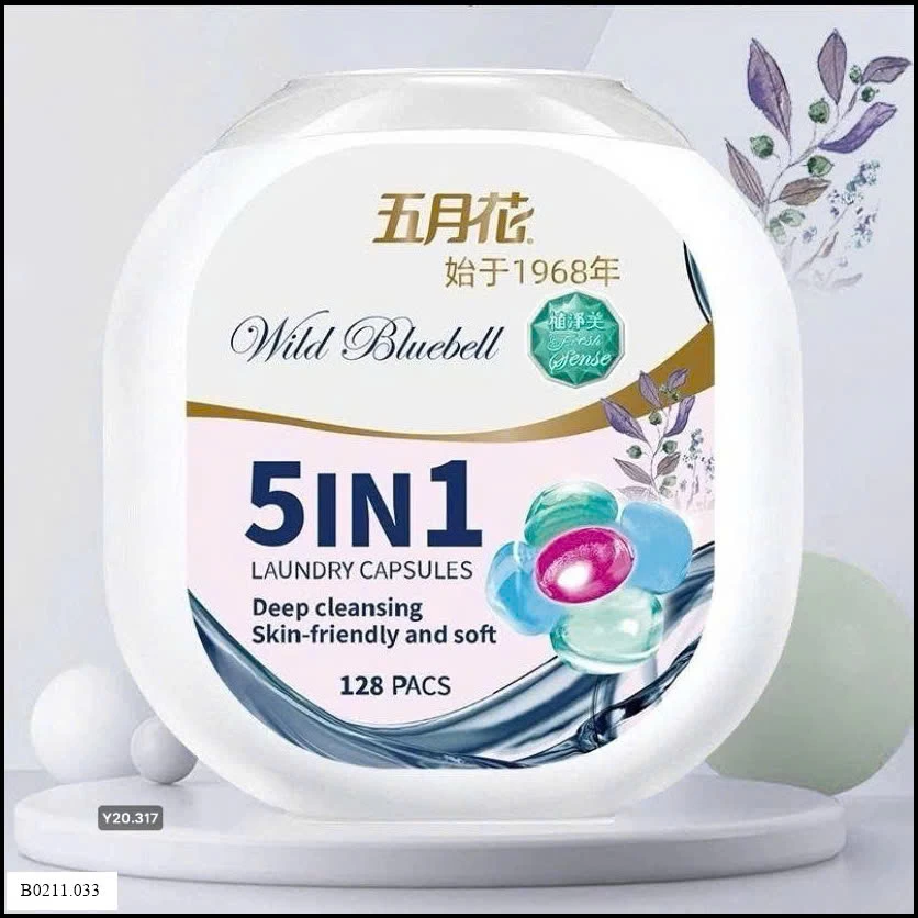 VIÊN GIẶT 5IN1 MAY FLOWER  Giá sỉ 100k/hộp