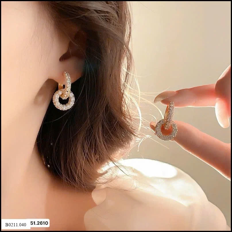 Khuyên tai cao cấp sang trọng hãng GOLICC  Giá sỉ 130k/1 đôi