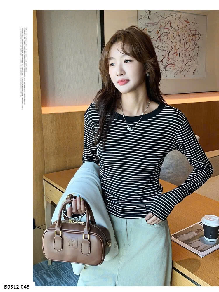 ÁO THU ĐÔNG KẺ CHO NỮ  Giá sỉ 91k