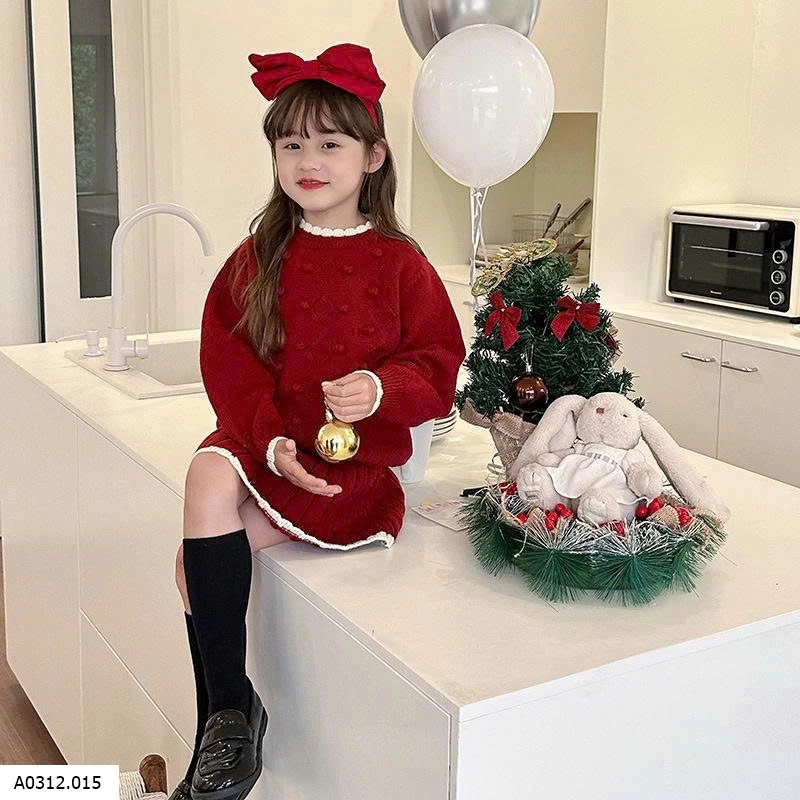 SET VÁY LEN ĐỎ AMBB  Giá sỉ 309k