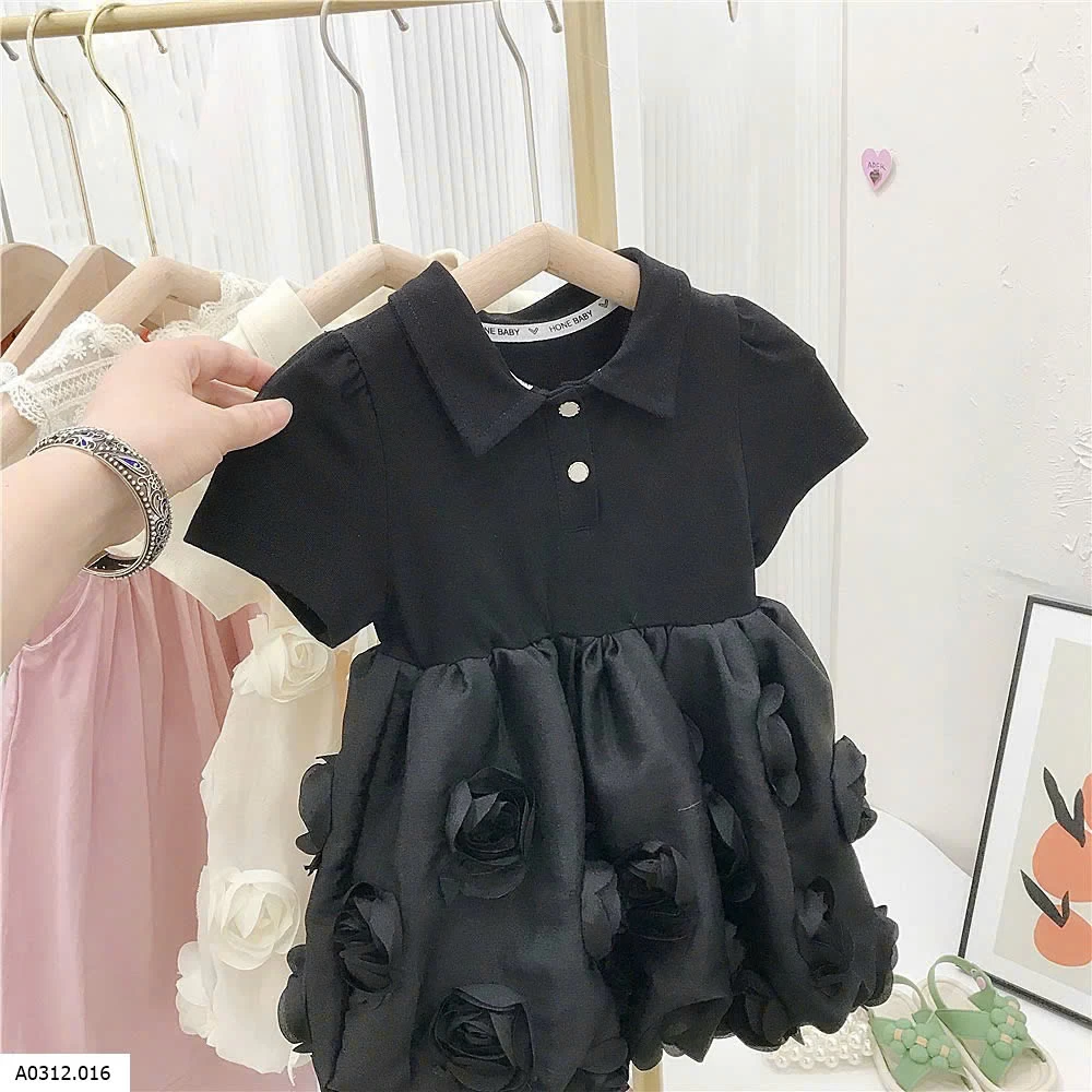 VÁY LIỀN CỔ POLO HOA NỔI BG  Giá sỉ 228k