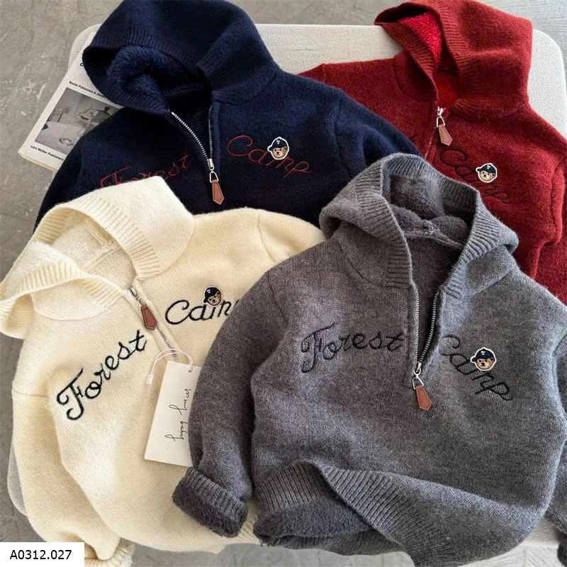 ÁO HOODIE LEN KHÓA CỔ LÓT LÔNG MMY  Giá sỉ 226k