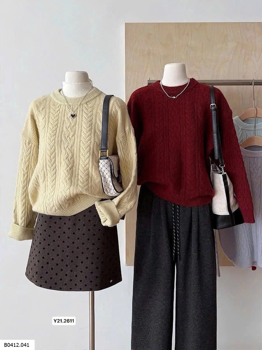 Áo len vặn thừng Giá sỉ 260k