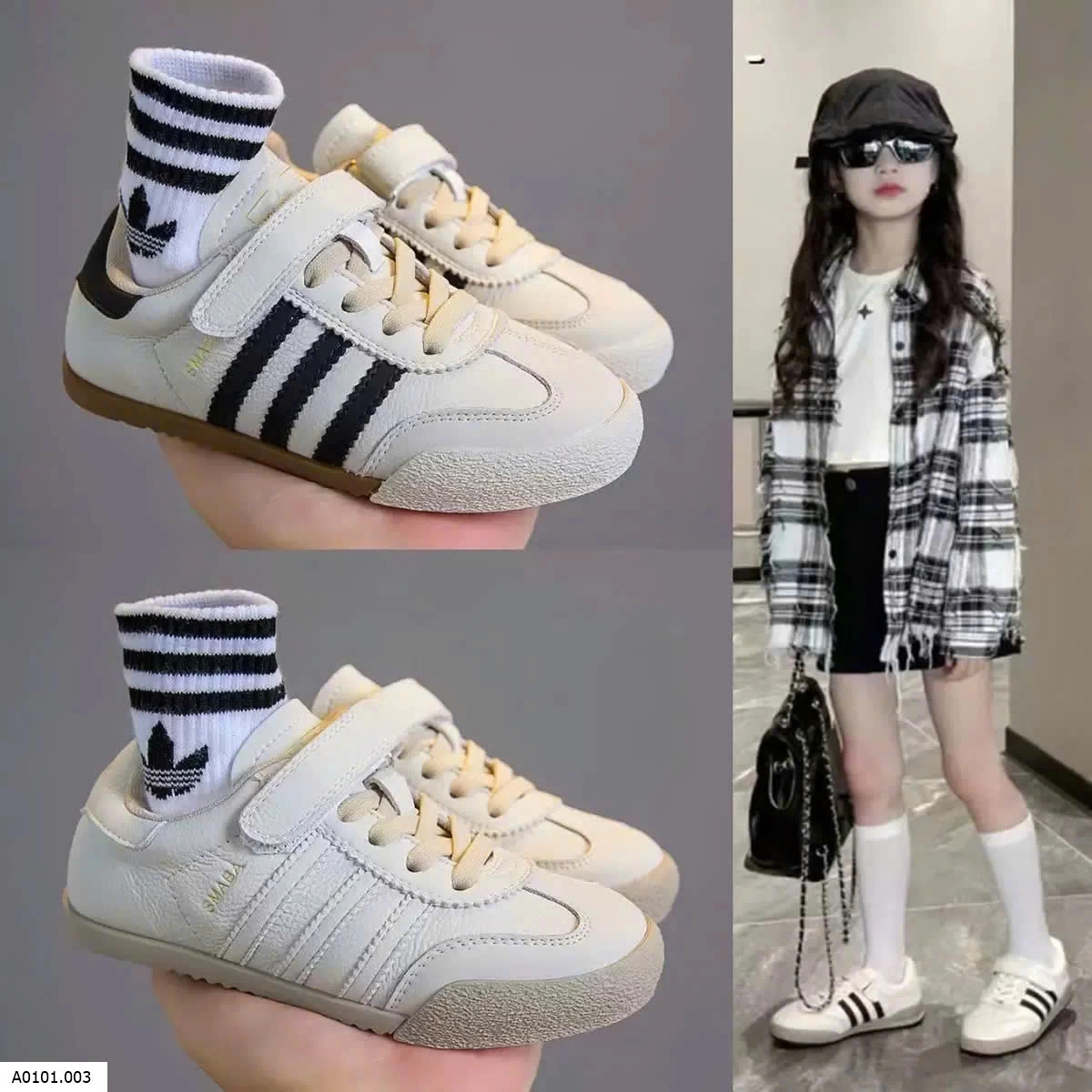 GIÀY THỂ THAO 3 SỌC CHO BÉ Giá sỉ 130k