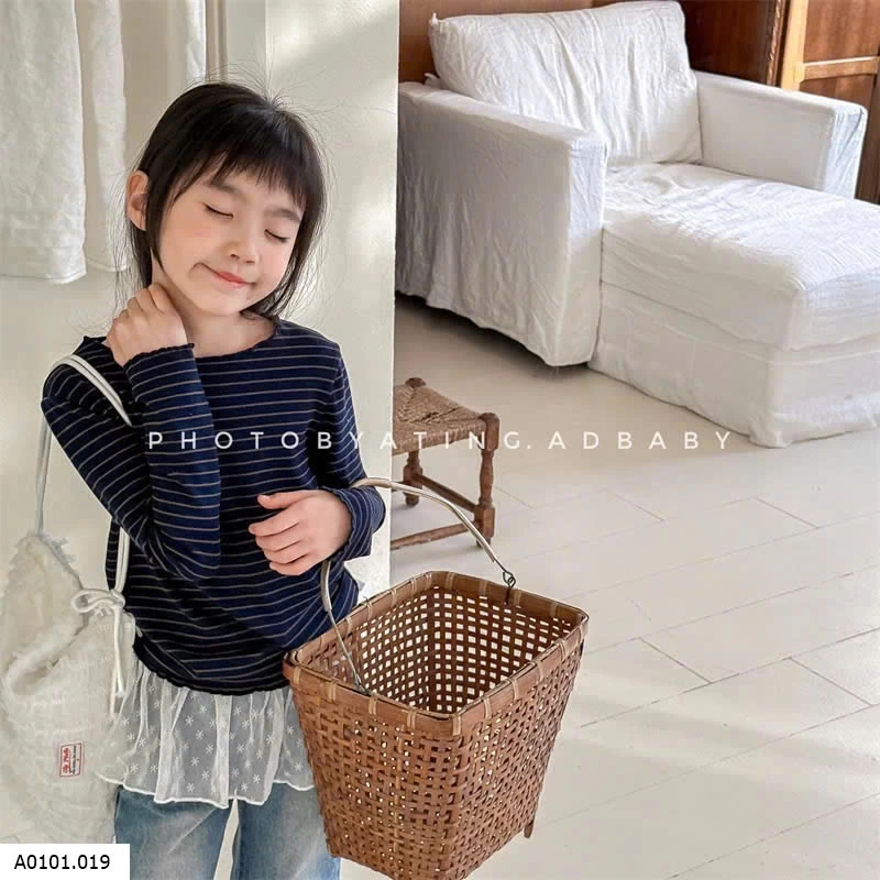 ÁO THUN KẺ DÀI TAY ADBABY   Giá sỉ 109k