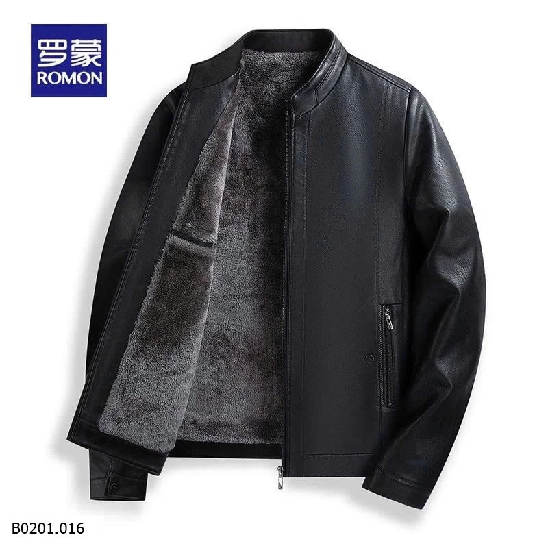 ÁO KHOÁC DA LÓT LÔNG NAM ROMON   Giá sỉ 530k