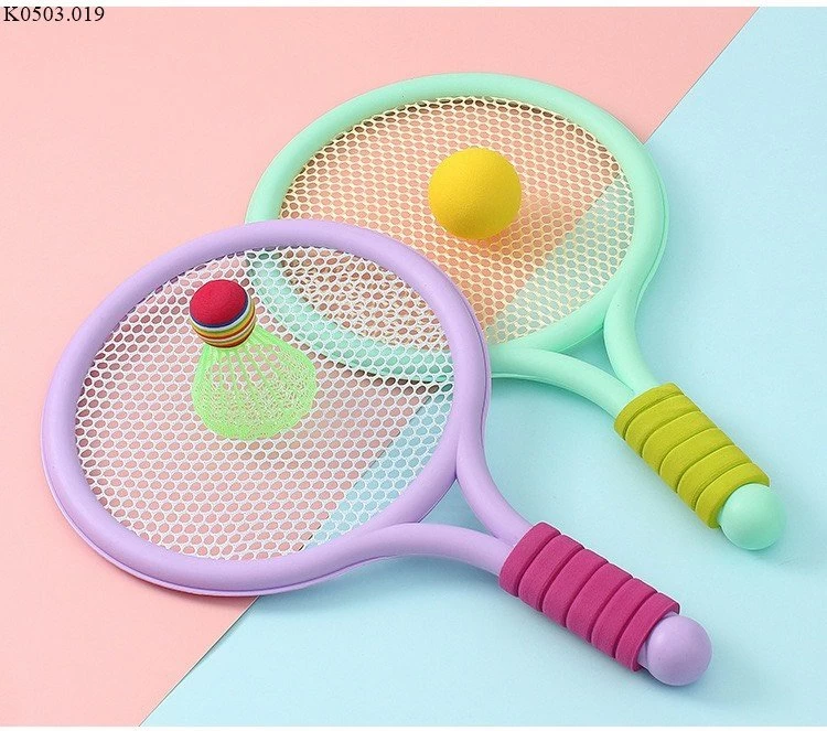 SET VỢT CHO BÉ Set vợt 44k, thêm set cầu ( 2 cầu lông +  2 bóng) 21k 
