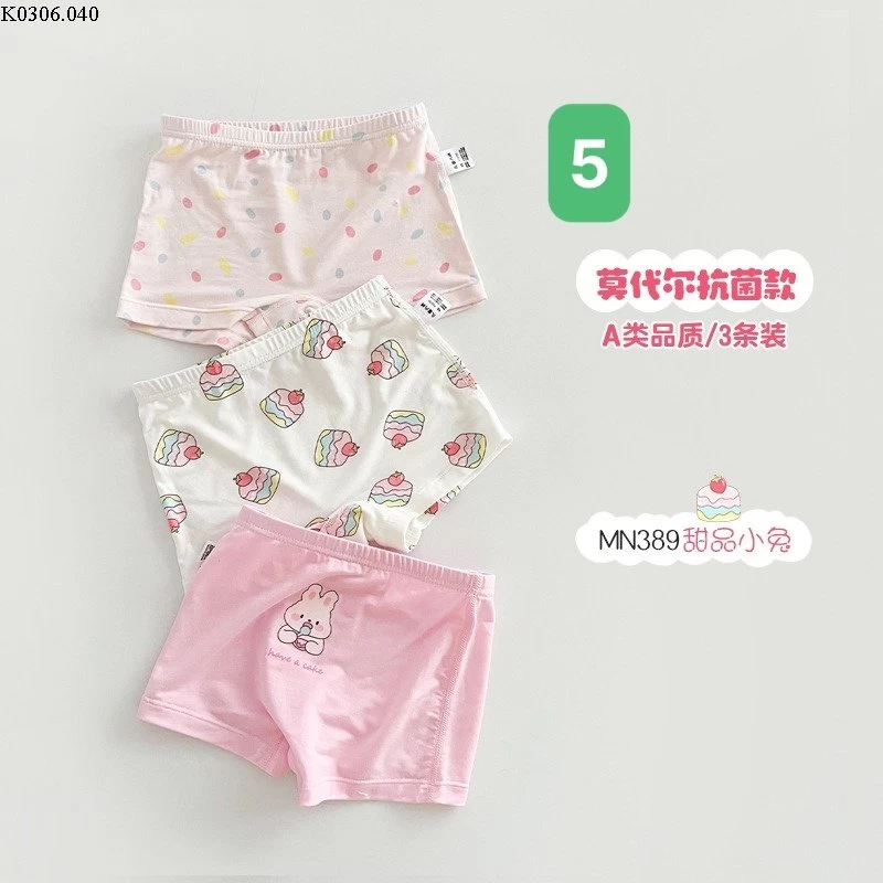 SET 3 QUẦN CHIP ĐÙI CUTE CHO BÉ  Sỉ 106k/ set 3c