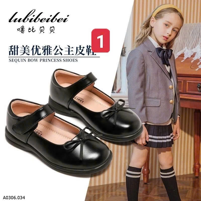 GIÀY HỌC SINH BÚP BÊ DA BÉ GÁI HÃNG LUBIBEIBEI Sỉ 174k
