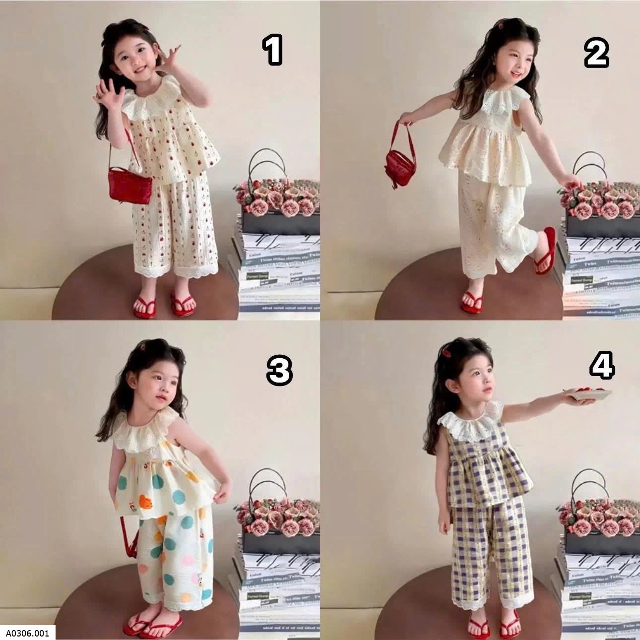 Bộ bé gái Sỉ Sz 80-110 #79k Sz 120 -150 #90k