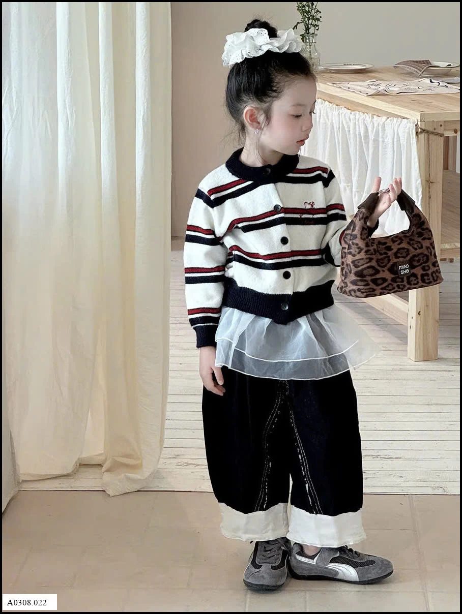 ÁO CARDIGAN KẺ CHO BÉ   Giá sỉ 169k