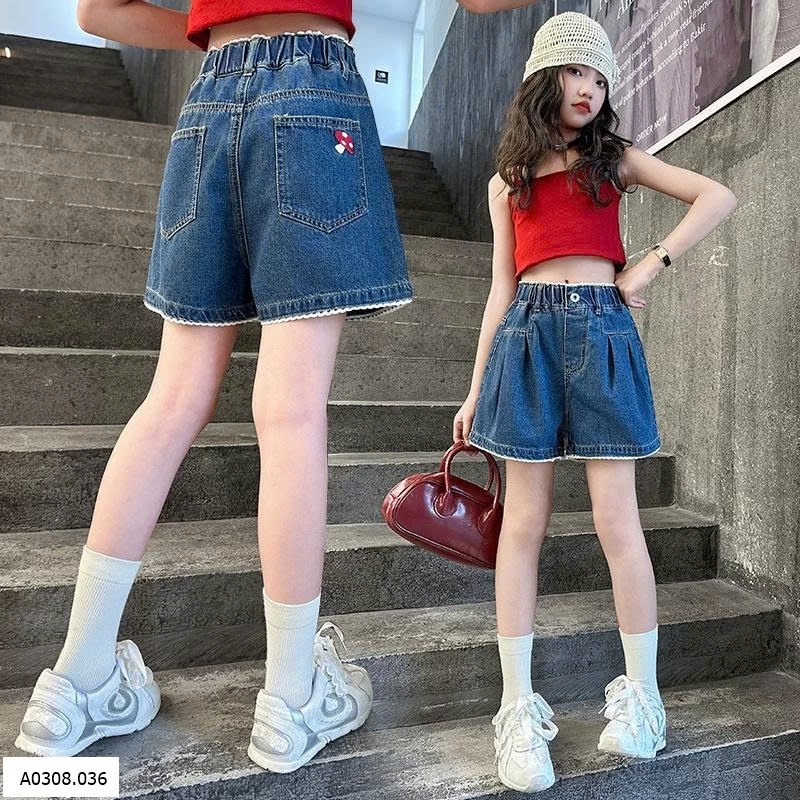 QUẦN SHORT JEAN CHO BÉ GÁI   Sỉ 130k