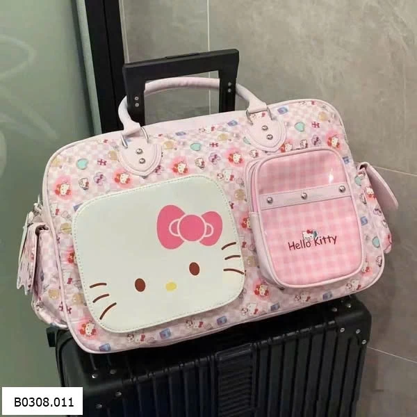 TÚI DU LỊCH TONE HỒNG KITTY   Sỉ 119k