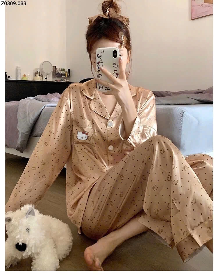 PIJAMA HELLO KITTY CHẤM BI Sỉ 116k