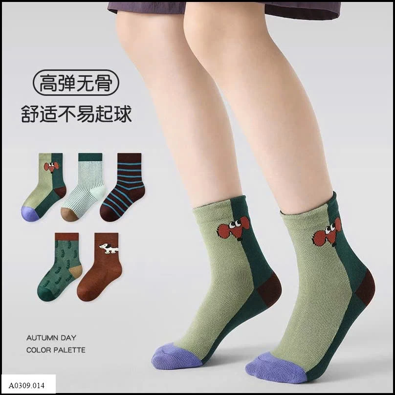 SET 5 ĐÔI TẤT COTTON CHO BÉ   Giá sỉ 62k/ set 5 đôi