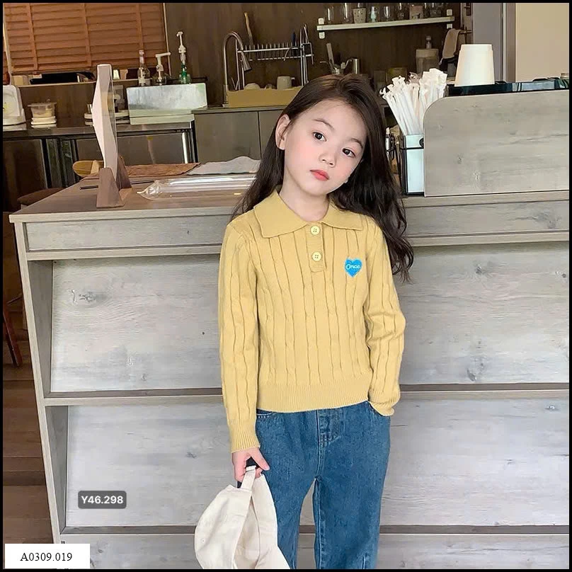 ÁO LEN CỔ POLO   Giá sỉ 157k