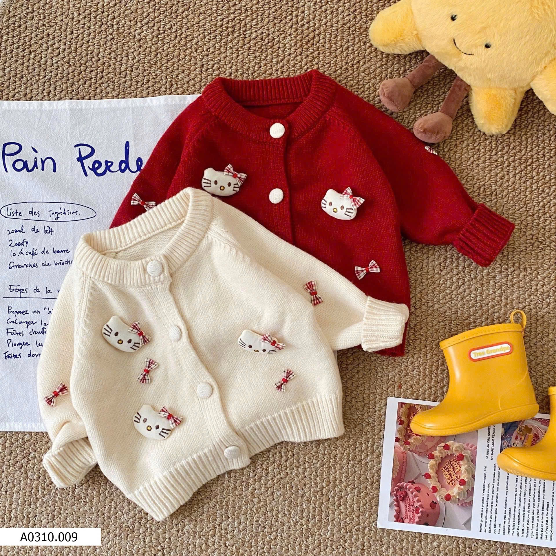 ÁO CARDIGAN MÈO KITTY BG   Giá sỉ 182k